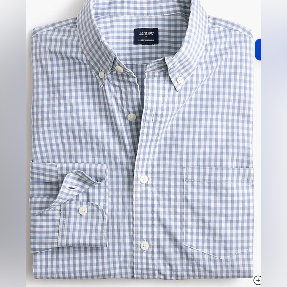 J. Crew Light Blue Gingham Men's Shirt